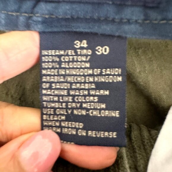 VTG Y2K Route 66 Corduroy Pants 34 x 30 Baggy Wide Leg Olive Green Cords Skater - Picture 7 of 16